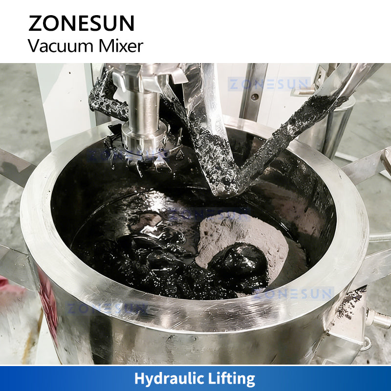 Powerful Mixing: ZONESUN ZS-VM50D Double Planetary Vacuum Mixer for Battery Slurry & Adhesives