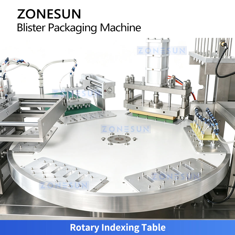 ZONESUN ZS-DDP350 Automatic Rotary Blister Packaging Machine with Paper Backing Heat Sealing