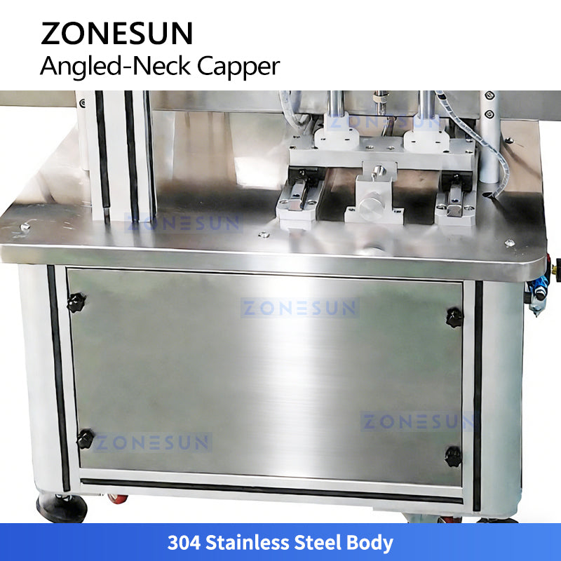 ZONESUN ZS-XG25 Automatic Angled-Neck Bottle Capping Machine for Toilet Cleaner and Shampoo