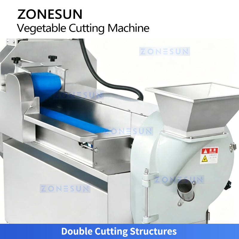 High Efficiency: ZONESUN ZS-VCM901 Multi-functional Industrial Vegetable Slicer, Dicers and Shredder