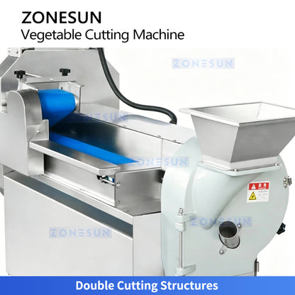 High Efficiency: ZONESUN ZS-VCM901 Multi-functional Industrial Vegetable Slicer, Dicers and Shredder