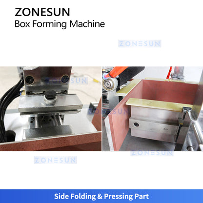 Luxury Packaging: ZONESUN ZS-MS320A Semi-Automatic Rigid Drawer Box Forming & Wrapping Machine