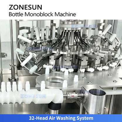 ZONESUN ZS-KGFX32 Automatic PP Bottle Air Washing Filling and Capping Monoblock Machine