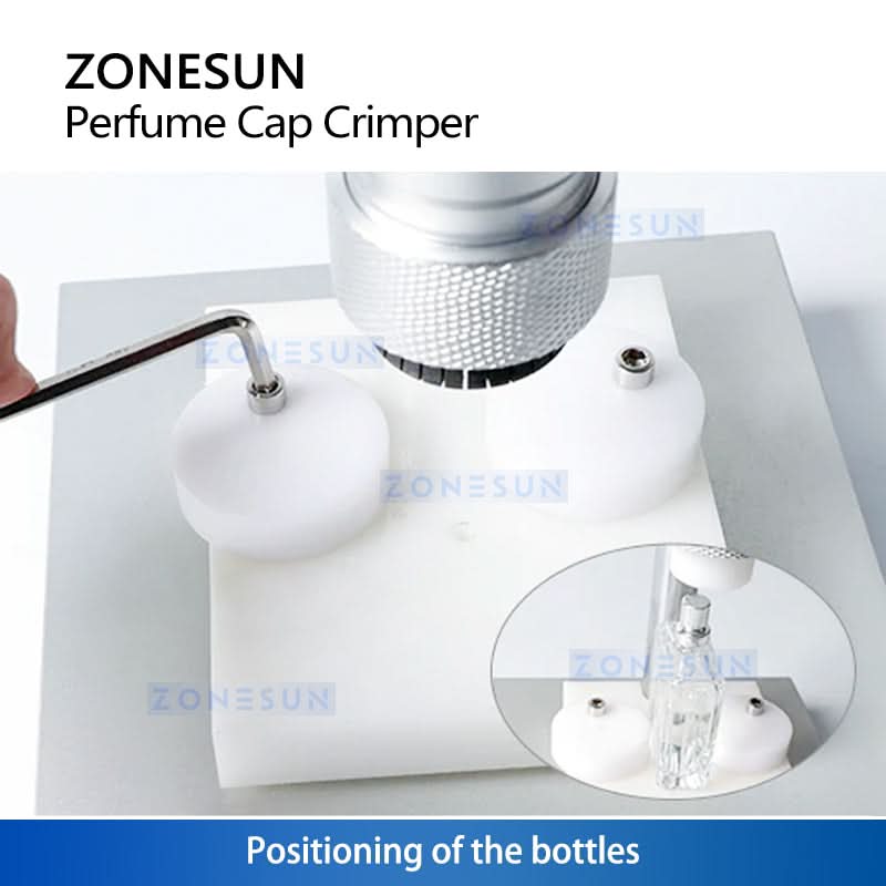 ZONESUN ZS-TYG2 Manual Perfume Crimping Machine Metal Cap Press Capping Spray Bottle Crimper