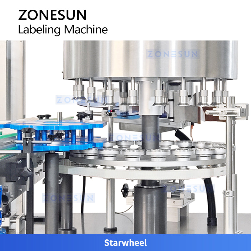 ZONESUN ZS-TB920 Automatic High Speed Round Bottle Labeling Machine 300-400BPM ±1mm Accuracy