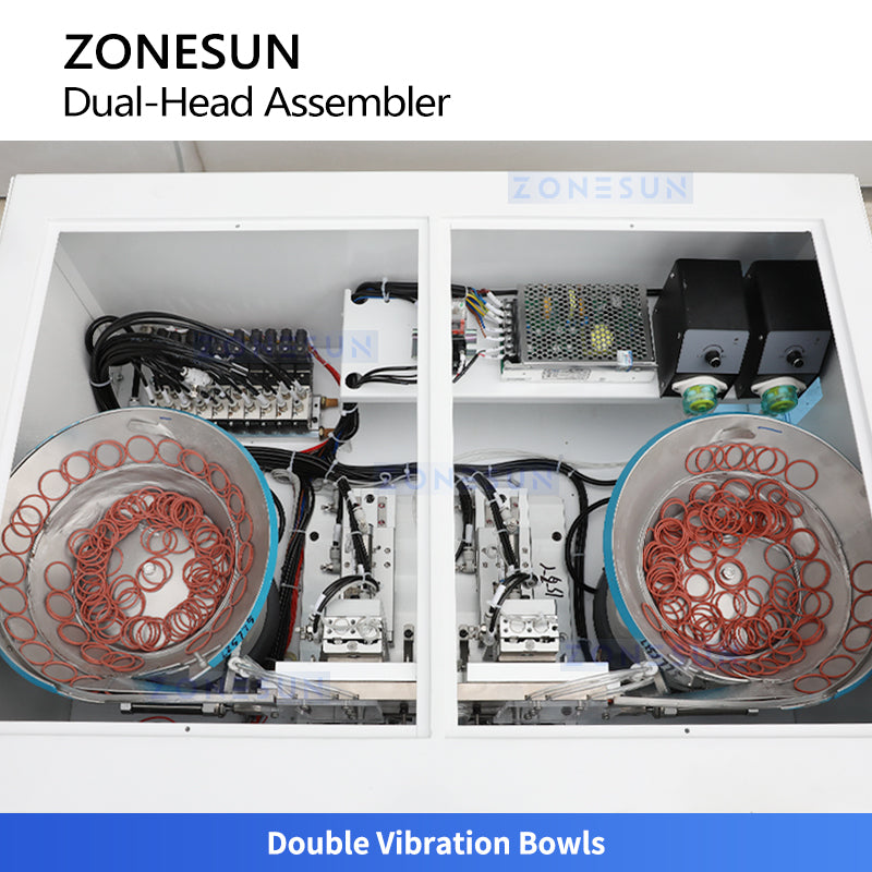 ZONESUN ZS-J0A01 Semi-Automatic Dual-Head Sealing Ring Assembly Machine