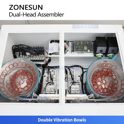 ZONESUN ZS-J0A01 Semi-Automatic Dual-Head Sealing Ring Assembly Machine