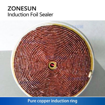 ZONESUN ZS-FK500 Portable Magnetic Induction Foil Sealing Machine for 50–130mm Bottles