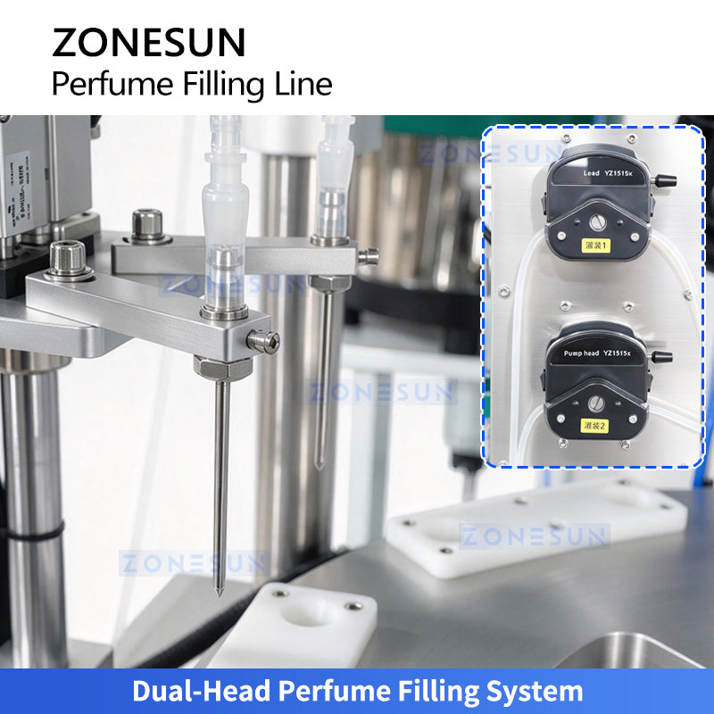 ZONESUN ZS-FAL180X17 Automatic Perfume Bottle Feeding Filling Capping and Labeling Line
