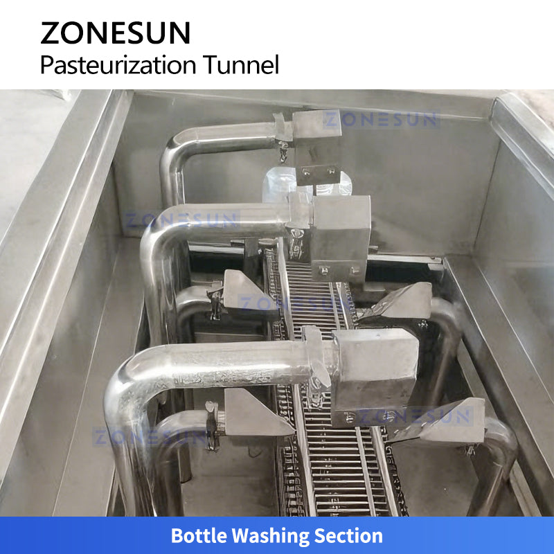 ZONESUN ZS-PM2 Tunnel Pasteurizer Machine for Bottled and Canned Beverage Sterilization