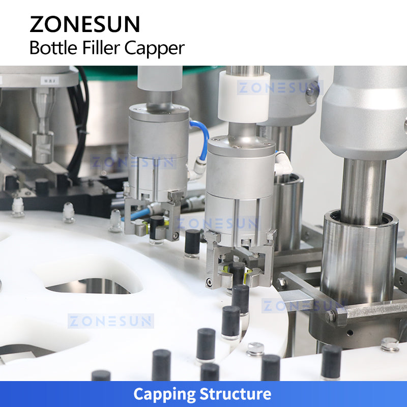 High Output: ZONESUN ZS-AFC70 Dual-Station Roll-On Bottle Liquid Filling & Capping Machine Line