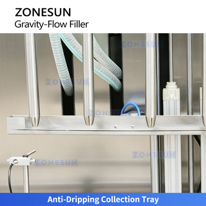 ZONESUN ZS-VTGZ100E Automatic Gravity Liquid Bottle Filling Machine with Diving Heads