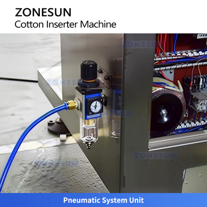 ZONESUN ZS-SED10 Automatic Cotton and Desiccant Inserting Machine for Bottle Packaging