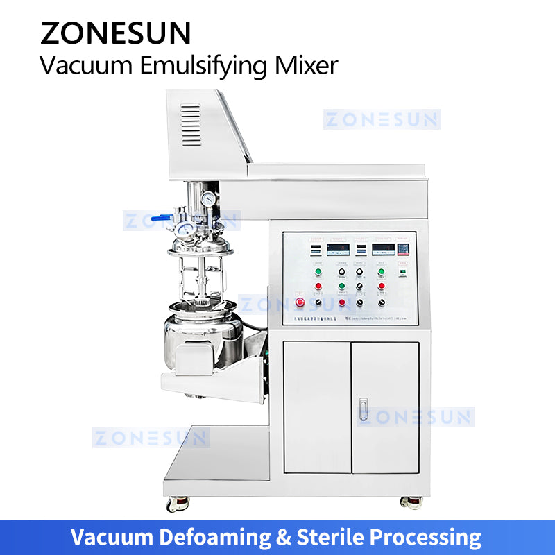 Perfect Emulsions: ZONESUN ZS-MX360 Lab Vacuum High Shear Mixer for Creams, Lotions &Pharmaceuticals