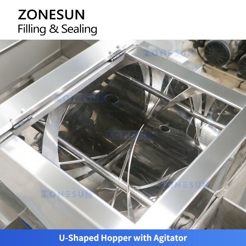 ZONESUN ZS-FS220U Automatic Liquid Paste Sachet Packing Machine Dual Filler 3/4 Side Seal