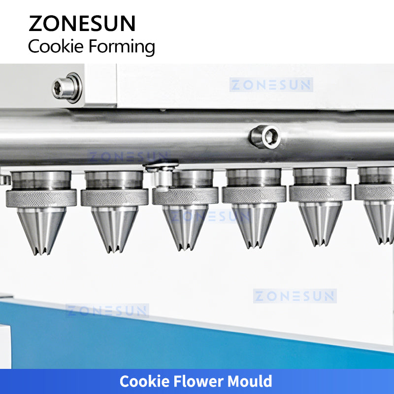 High Efficiency: ZONESUN ZS-TSB400 Fully Automatic Cookie Extruding & Depositing Machine