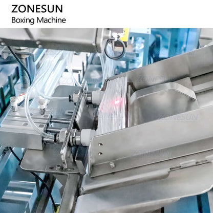 ZONESUN ZS-MSZH50N Automatic Cartoning Machine with Leaflet Insertion Box For Lip Gloss Essential Oil Bottle
