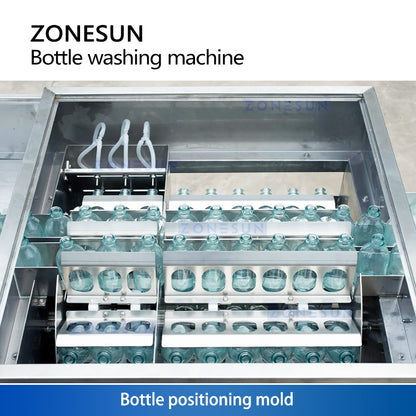 ZONESUN ZS-UWB5 Automatic Ultrasonic Bottle Washing Machine | 6000BPH Glass & Plastic Bottle Cleaner for Filling Lines