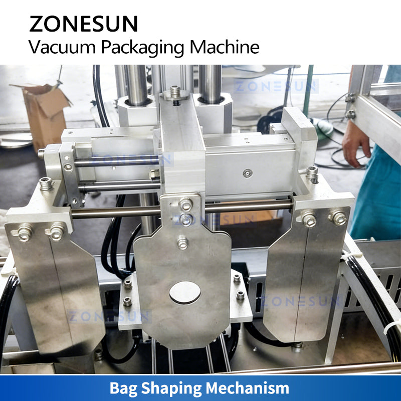 Professional Packaging: ZONESUN ZS-VCM1000 Full Auto Brick Bag Vacuum Packing & Top Labeling Machine