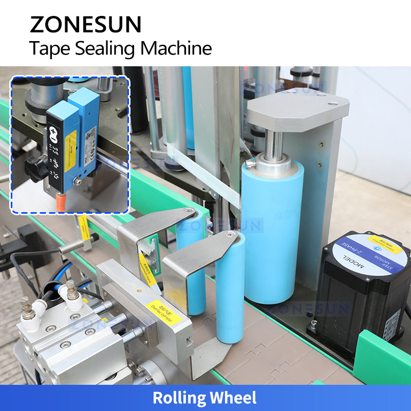 Flawless Joint Wrap: ZONESUN ZS-202F Cylinder Perfume Box Top Tape Sealing & Labeling Machine Line