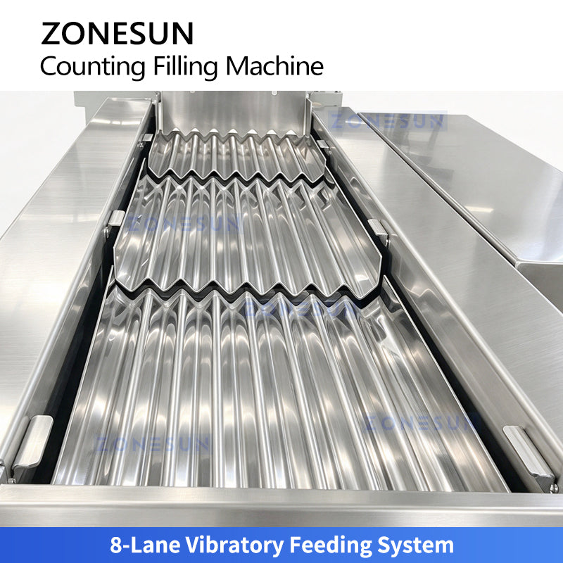 ZONESUN ZS-JF8C Semi-Automatic 8-Lane Electronic Candy Gummy Tablet Capsule Counting Filling Machine