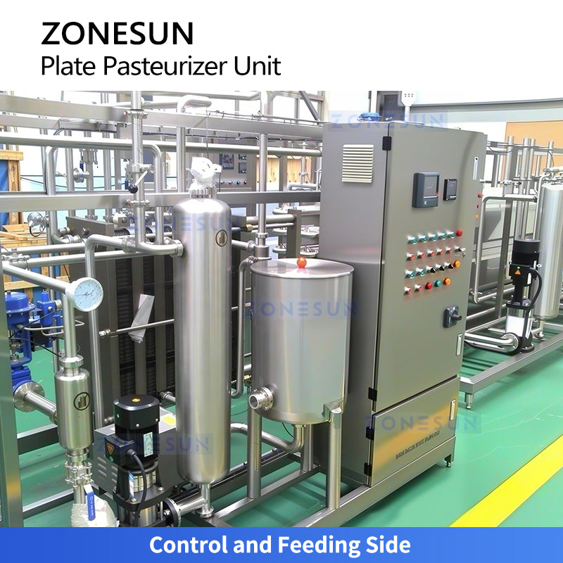 ZONESUN ZS-PRT200 Industrial Plate Type Pasteurizer & UHT Sterilizer for Milk & Juice