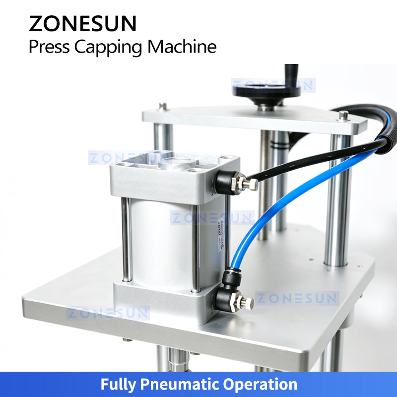 ZONESUN ZS-PDCM100C Semi-Automatic Pneumatic Press Capping Machine for Buckets and Pails