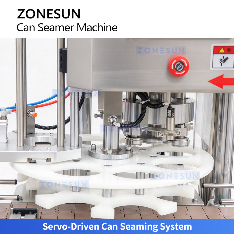 ZONESUN ZS-AFK350 Automatic Servo Metal Can Seamer Machine for Square Oval Round Cans