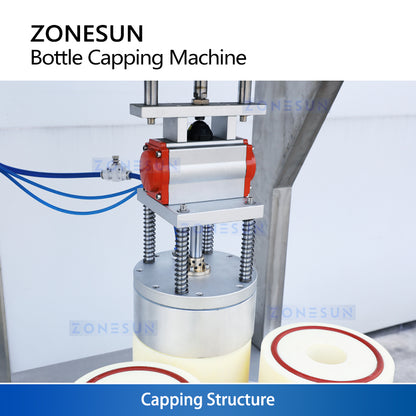 ZONESUN ZS-FK50 4 Heads Semi-automatic Vacuum Capping Machine For Jam Jar Bottles