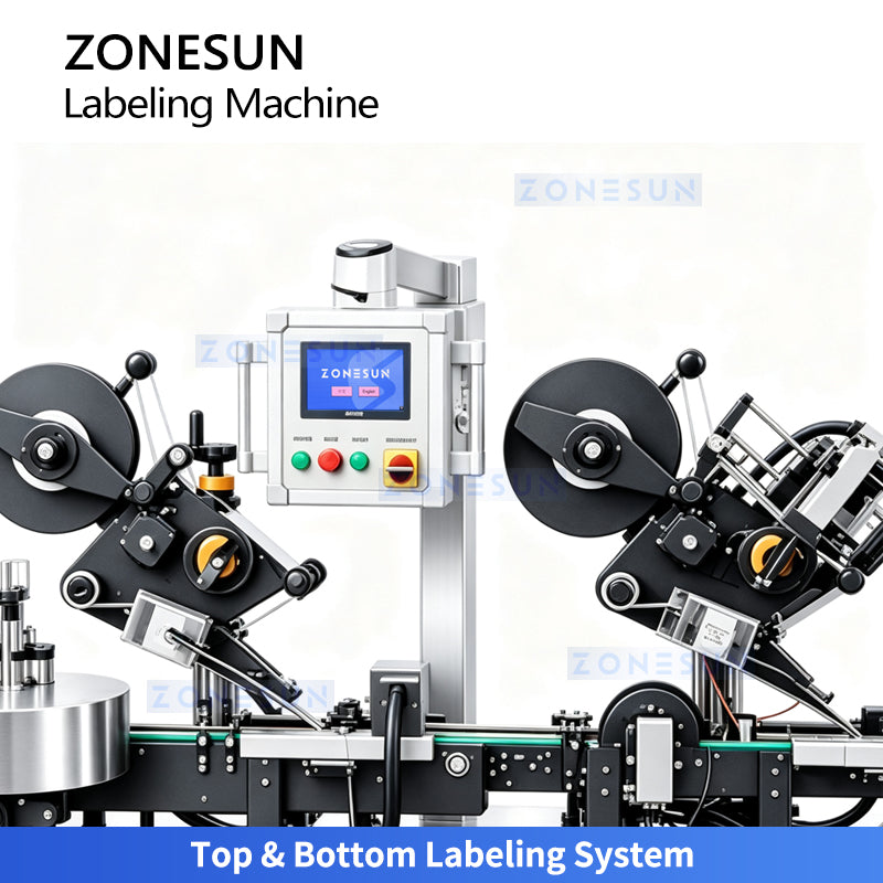 ZONESUN ZS-TB700D Automatic Top Bottom and Side Bottle Labeling Machine