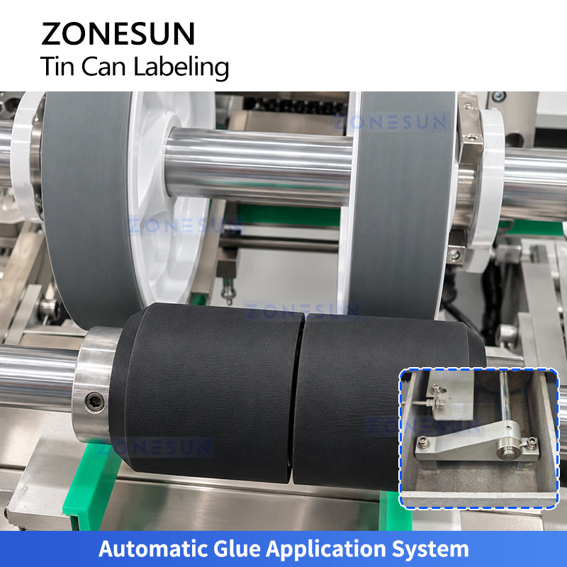 ZONESUN ZS-JTB80 High-Speed Automatic Horizontal Tin Can Wrap-Around Labeling Machine