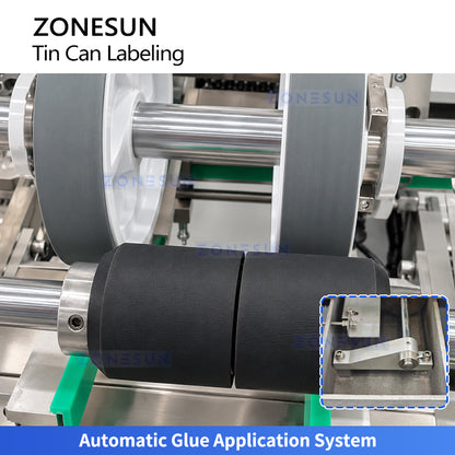 ZONESUN ZS-JTB80 High-Speed Automatic Horizontal Tin Can Wrap-Around Labeling Machine