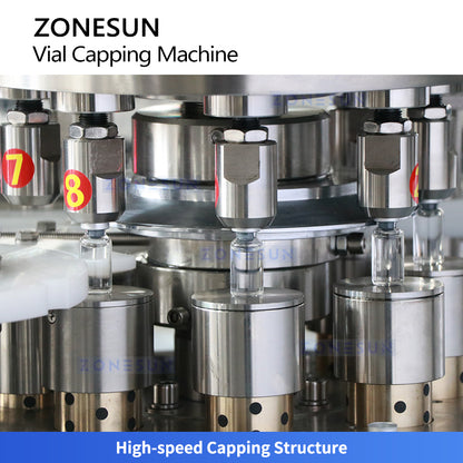 ZONESUN ZS-YG300 Automatic High-Speed Vial Capping Machine Pharmaceutical Lab Bottle Crimper