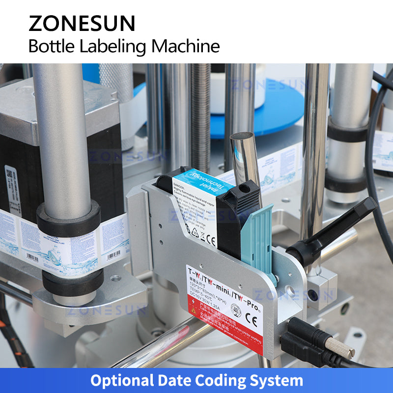 ZONESUN ZS-TB821 Automatic Round Bottle Jar Single Side Self Adhesive Sticker Labeling Machine