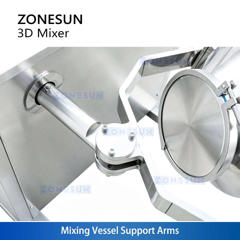 ZONESUN ZS-SBH10 3D Dry Powder Mixer for Food & Chemical Use