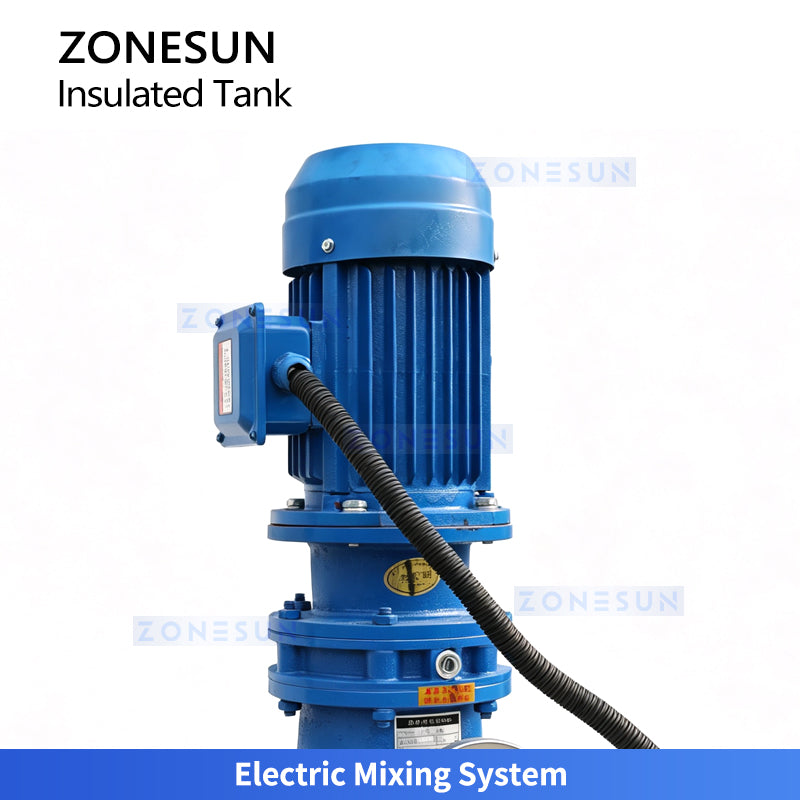 ZONESUN ZS-MB200LH SUS304 Stainless Steel Sponge-Insulated Heating Mixing Tank