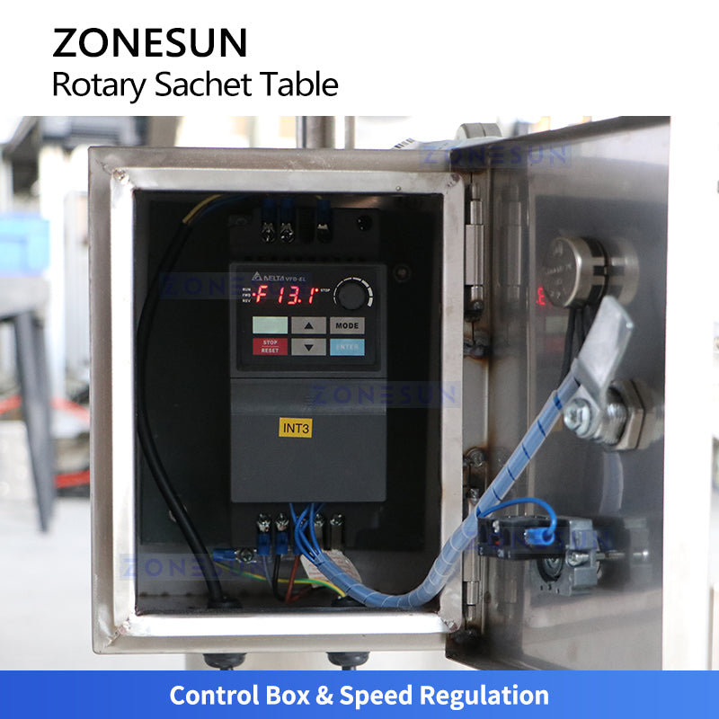 ZONESUN ZS-LP1200L Rotary Accumulation Table for Snack, Tea, Sauce and Pouch Packaging Lines