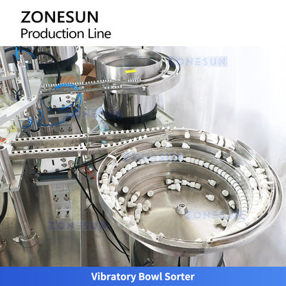 ZONESUN ZS-FAL180G9 Automatic Cam System Filling Capping Shrink Sleeve Labeling Production Line Irregular Bottle Biological Extract Liquid Peristaltic Pump Filling Machine