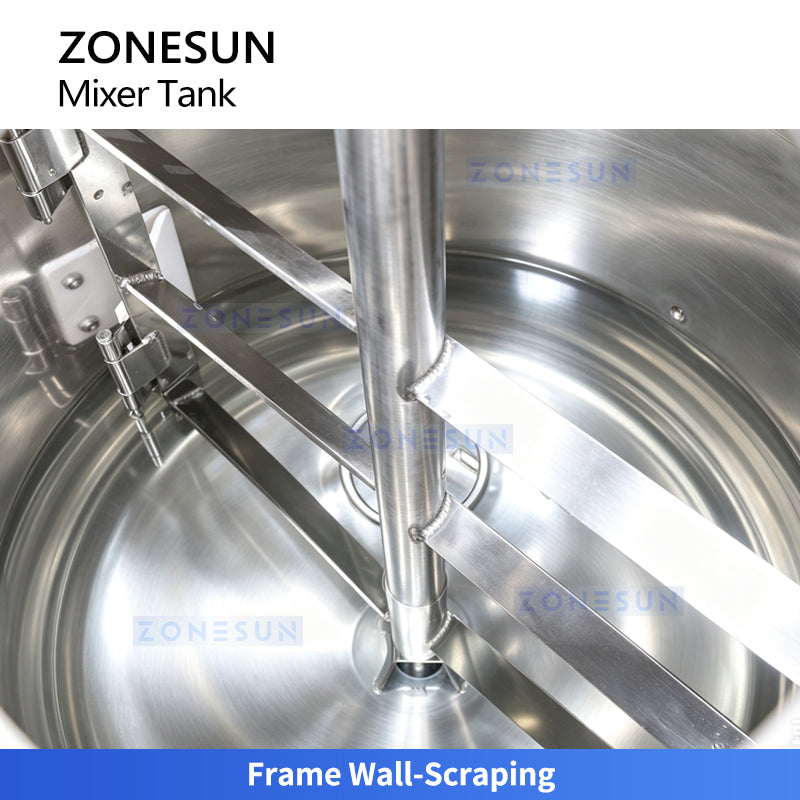 ZONESUN ZS-VMB200L Vacuum Homogenizing Emulsifier Mixer for Cream Lotion Sauce Production