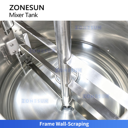 ZONESUN ZS-VMB200L Vacuum Homogenizing Emulsifier Mixer for Cream Lotion Sauce Production