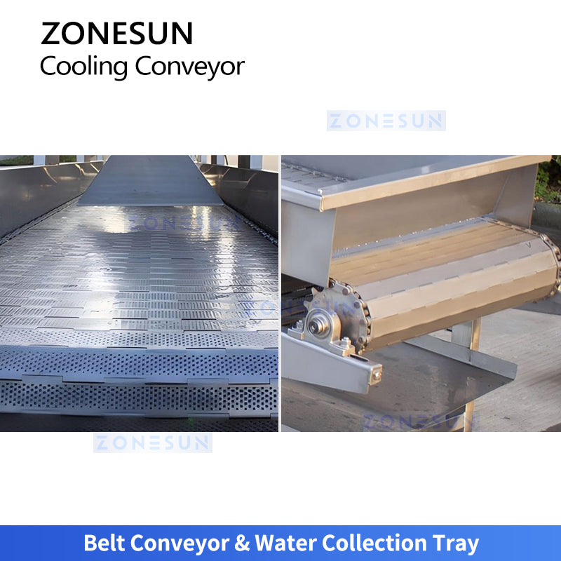 Rapid Cool: ZONESUN ZS-CT5 Industrial Air-Cooling Mesh Belt Conveyor for Roasted Nuts & Fried Foods