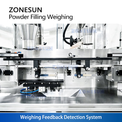 ZONESUN Automatic Dual Auger Powder Filling & Weighing Machine for Spice Coffee Powder ZS-FM6A