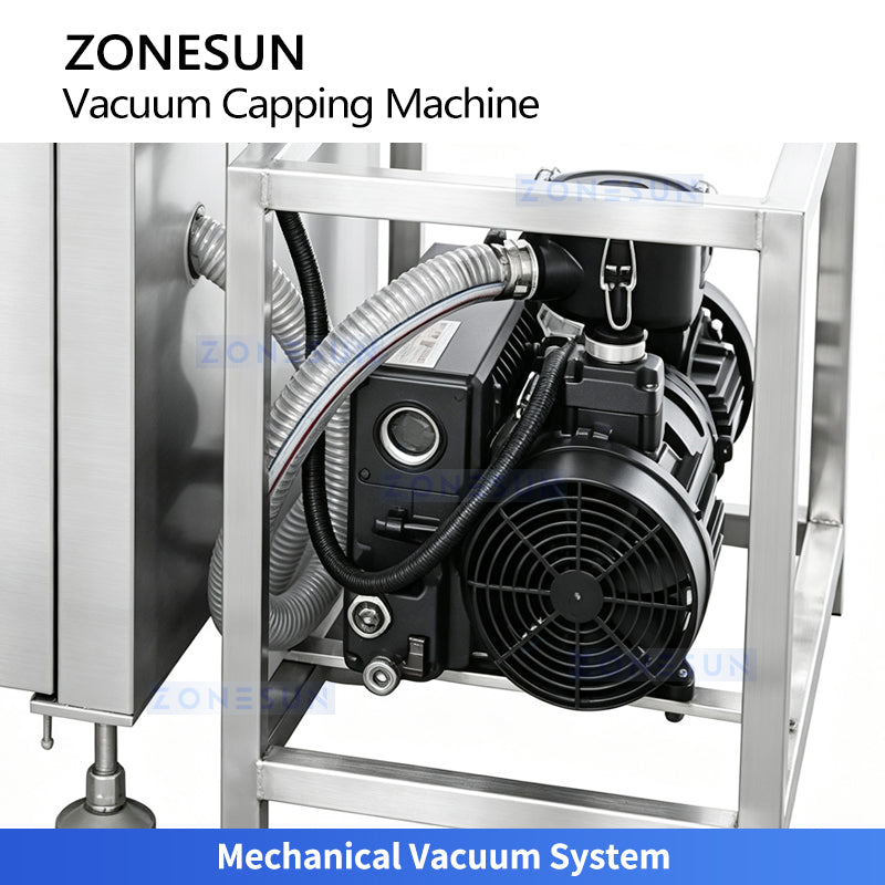 ZONESUN ZS-XG240 Automatic Vacuum Capping Machine for Jars and Glass Bottles