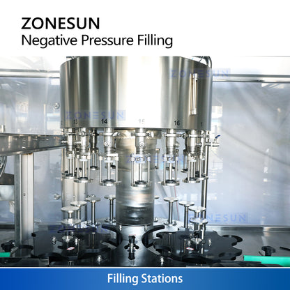 ZONESUN ZS-AFC883W Automatic Wine Packaging Machine for Bottle Rinsing，Filling and Corking