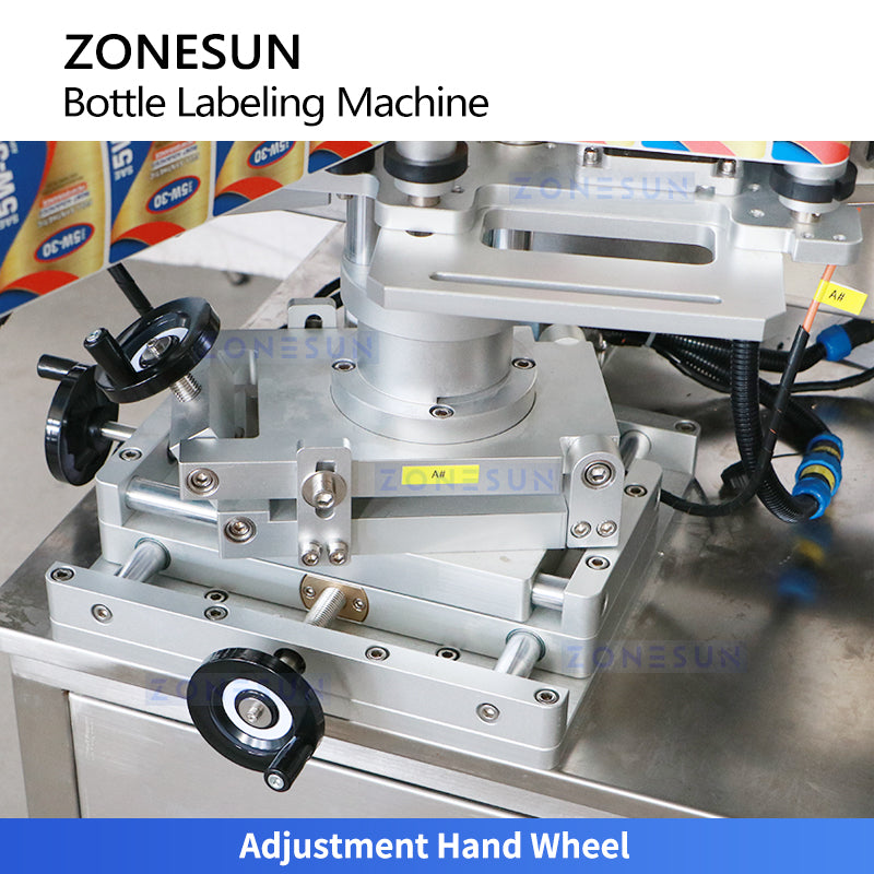 High Precision: ZONESUN ZS-TB300L Automatic Labeling Machine for Round & Flat Bottles Jars / Flasks
