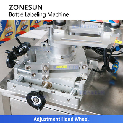 High Precision: ZONESUN ZS-TB300L Automatic Labeling Machine for Round & Flat Bottles Jars / Flasks