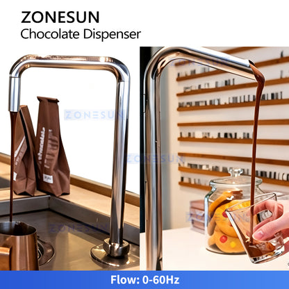 Sweet Toppings: ZONESUN ZS-DJ500 Commercial Chocolate Sauce Melting Tempering & Dispenser Machine