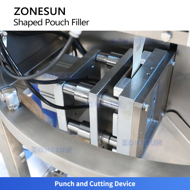 ZONESUN ZS-PL240YX Automatic Shaped Pouch Filling, Sealing, and Cutting Machine for Liquids