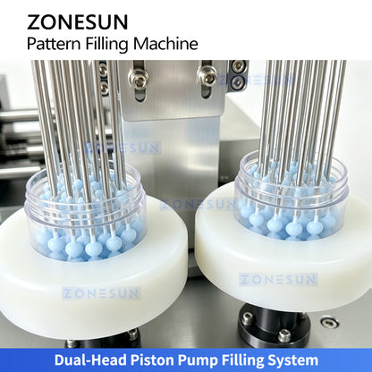ZONESUN ZS-PGF5 Automatic Dual Head Piston Filling Machine for Cosmetic Cream Products