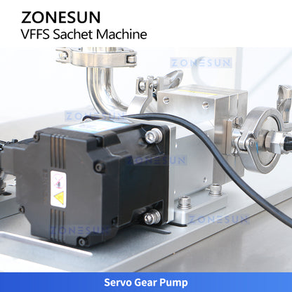 ZONESUN ZS-FP220E Fully Electric Paste VFFS Packing Machine for Creams, Lotions, Jams and Sauces